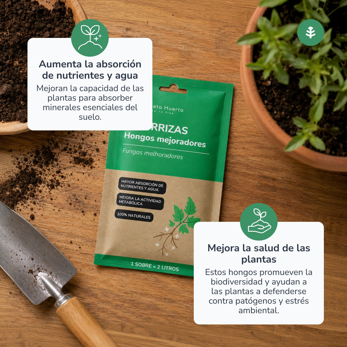 Pack Micorrizas Planeta Huerto 5 uds para 10L