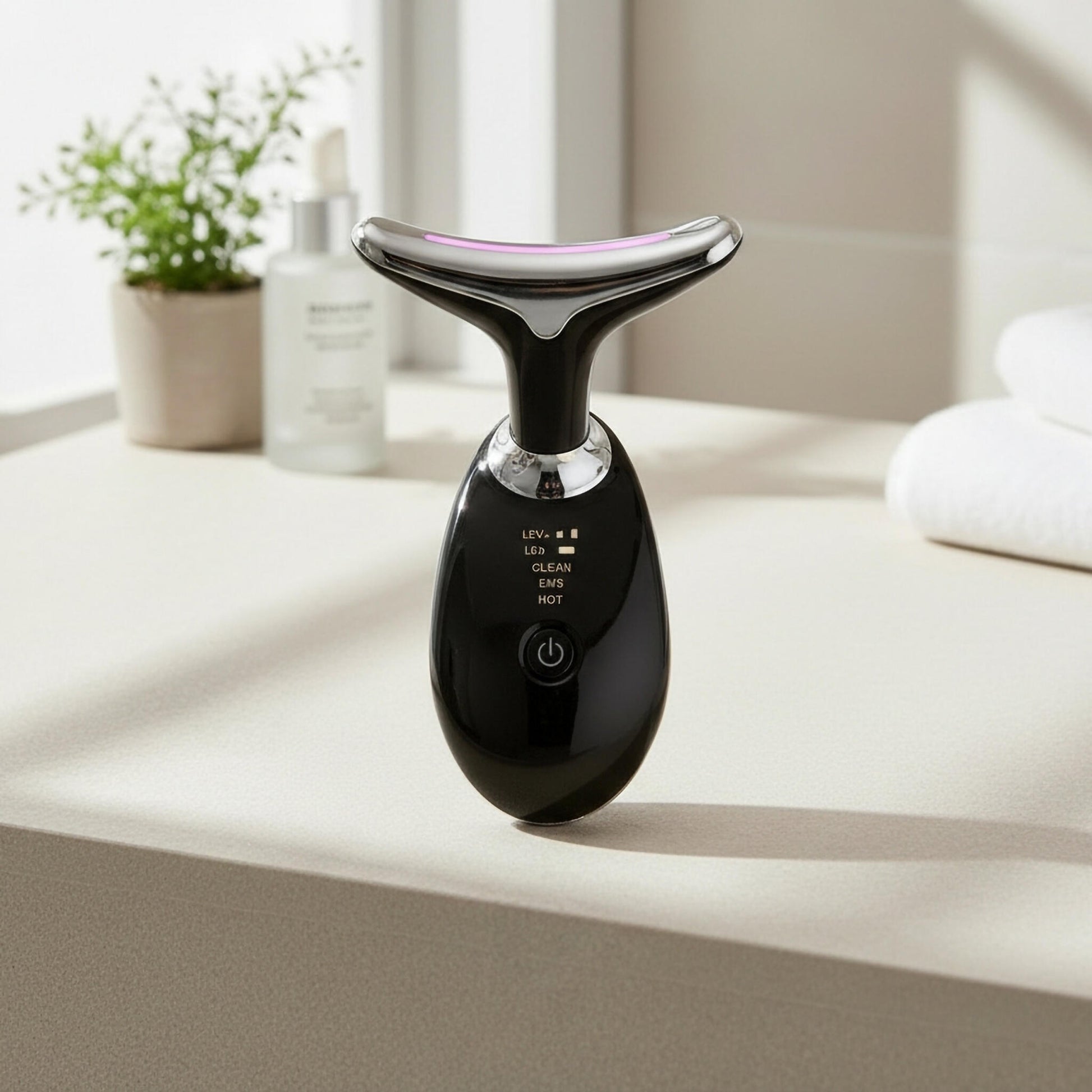 Dispositivo De Limpieza Facial Ems Y Led – Iones Positivos/negativos, Antiedad_3