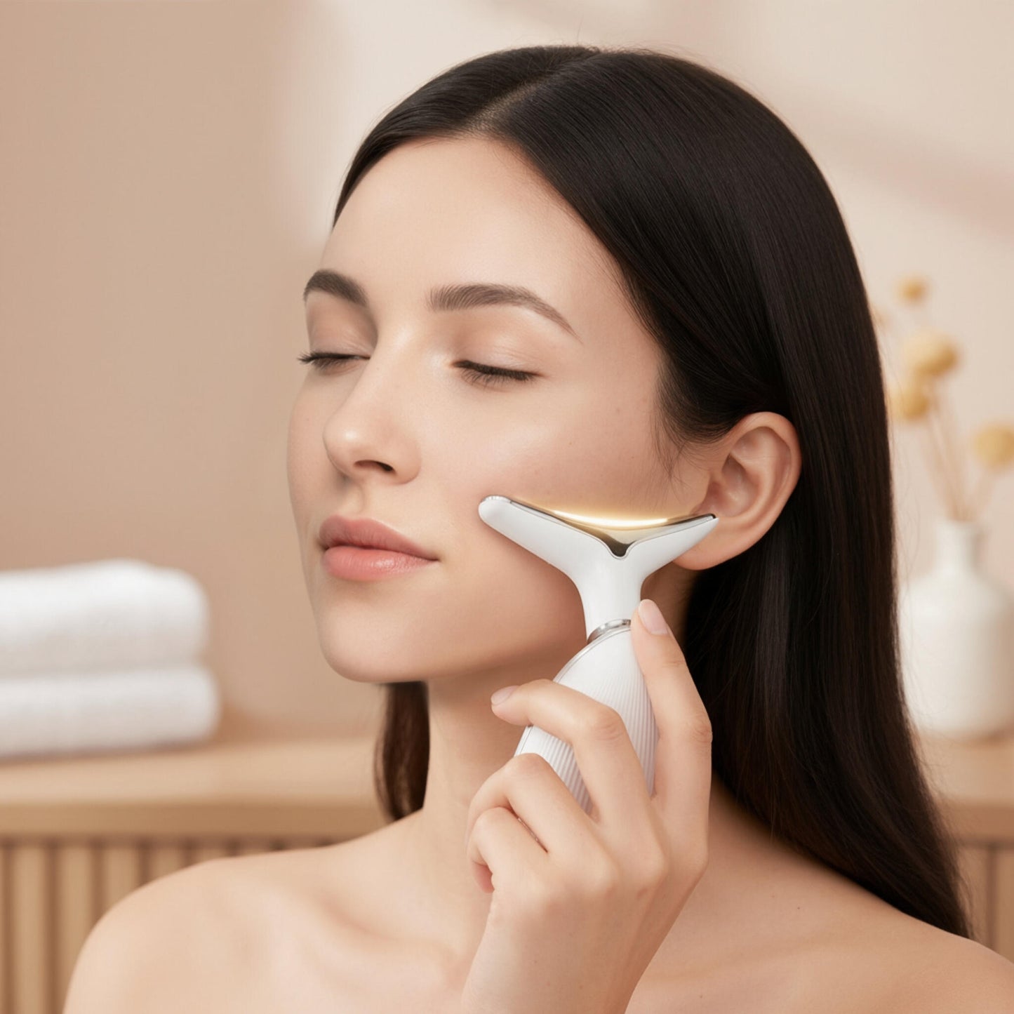 Dispositivo De Limpieza Facial Ems Y Led – Iones Positivos/negativos, Antiedad_4