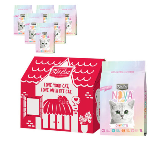 Pack 6 Kit Cat Arena Eco Nova - Confetti 7 L Arena para gatos