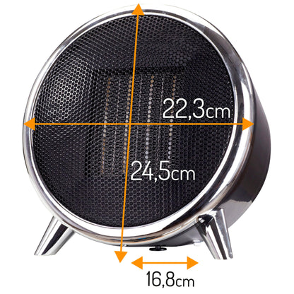 Calefactor Cerámico Led, Portátil, 2 Niveles Potencia, Termostato Automático, Diseño Moderno, Briebe, Ht1129, Negro/plata_4