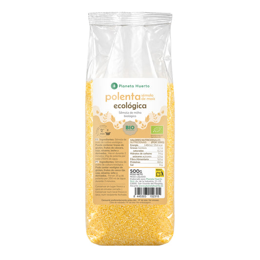 Sémola de maíz polenta instantánea ECO Planeta Huerto 500 g