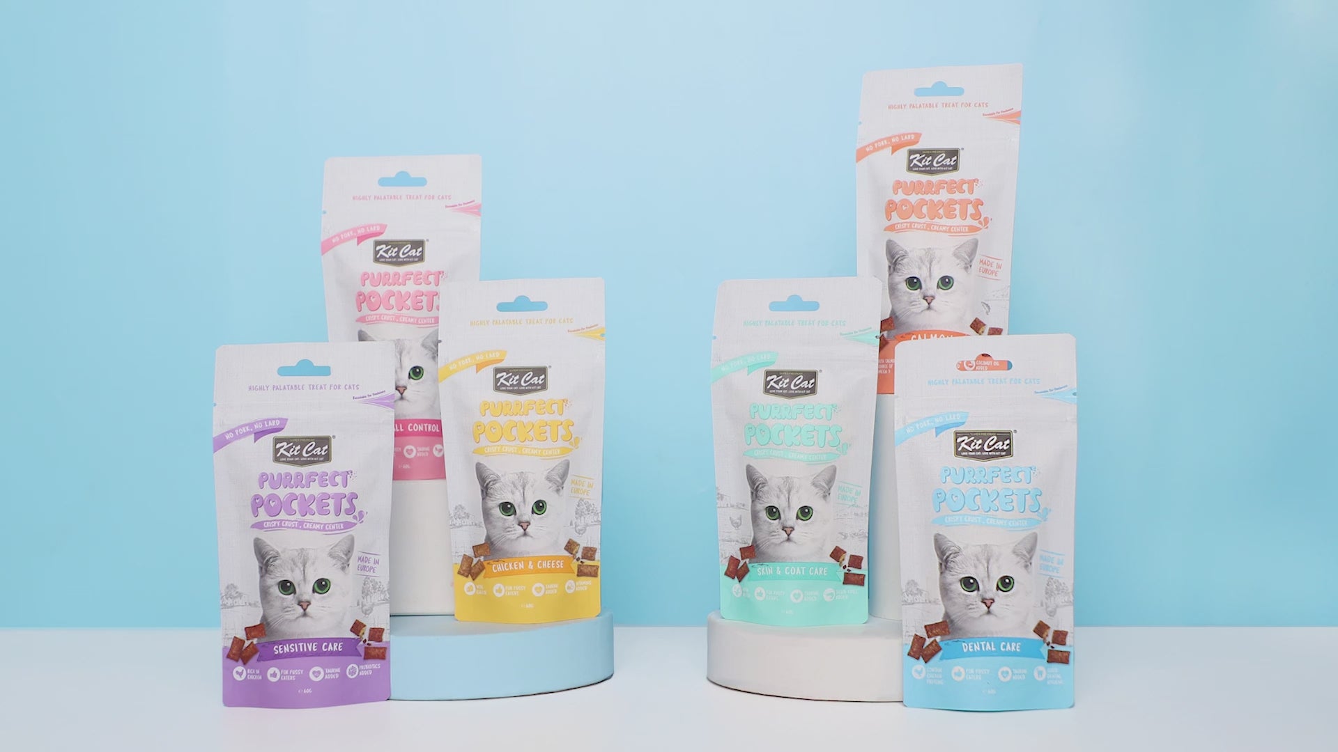 Kit Cat Purrfect Pockets - Salmón 60 g Snack para gatos