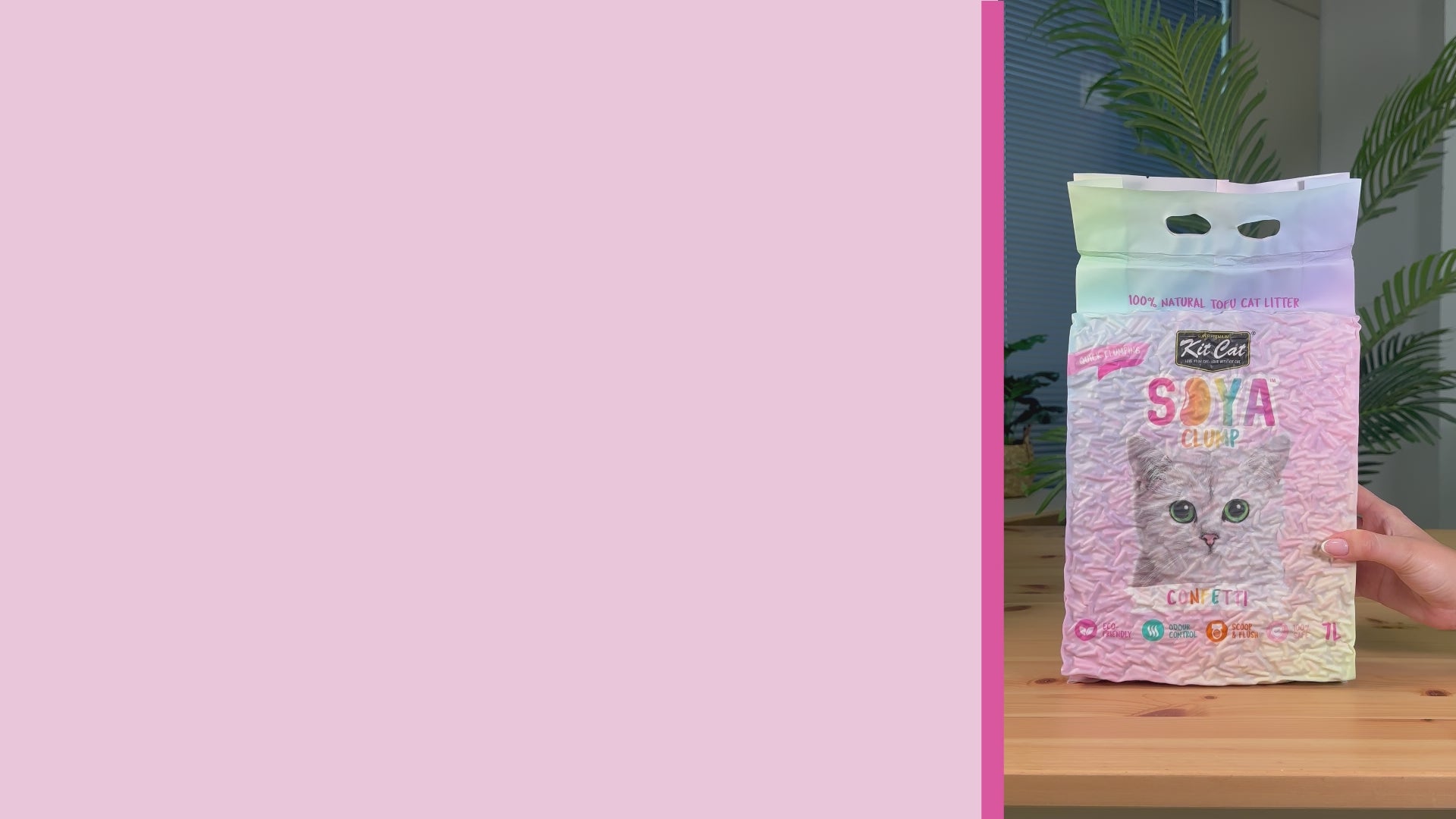 Kit Cat Arena Eco SoyaClump - Confetti 7 L Arena para gatos