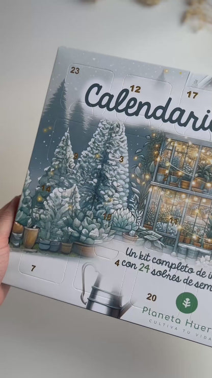 Calendario de Adviento de semillas con mini invernadero Planeta Huerto