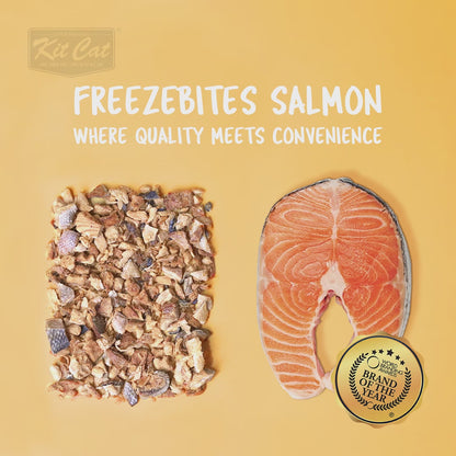 Kit Cat FreezeBites - Salmón 15 g Snack liofilizado natural para gatos