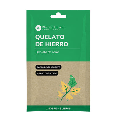Pack Quelato de Hierrro soluble Planeta Huerto 5 uds para 25 L