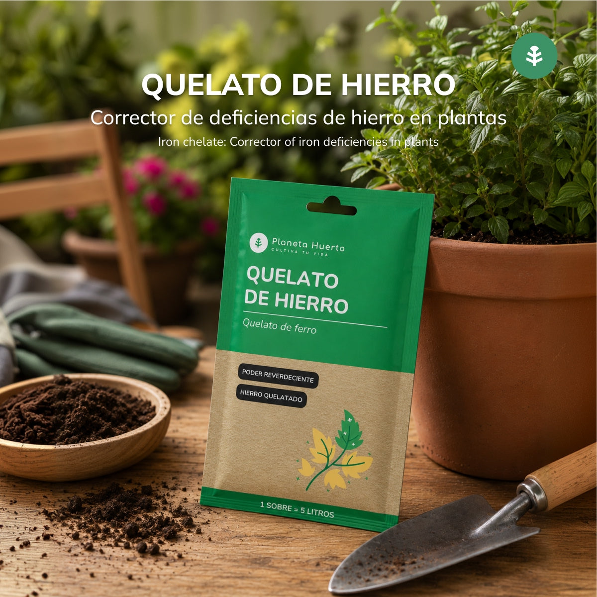 Quelato de Hierro Planeta Huerto Sobre para 5 L