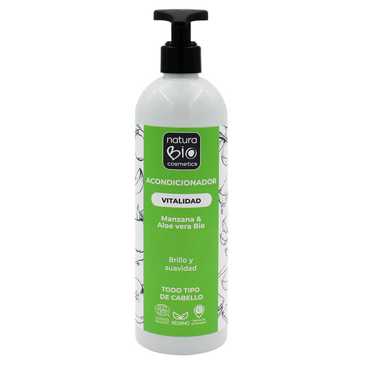 Acondicionador Vitalidad 500 Aloe & Manzana Bio, NATURABIO, 500 ml