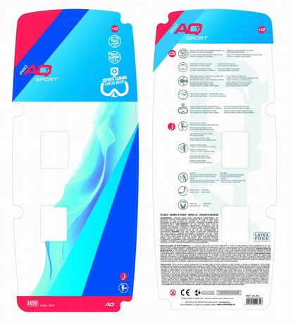 Aqua Sport Set Gafas De Buceo Y Tubo Adulto C/soporte Cámara_5