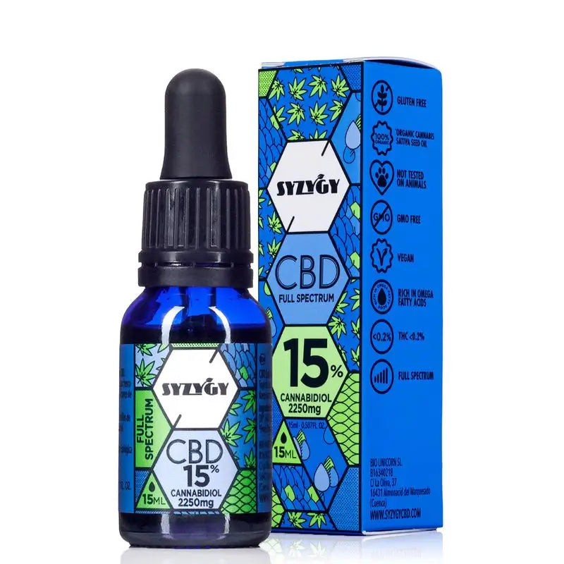 Auténtico CBD Oil 15% Isolado, 15 ml. SYZYGY Food