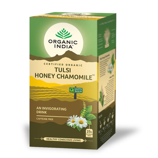 Tulsi Honey Chamomile Infusión Ayurvédica Organic India 25 bolsitas