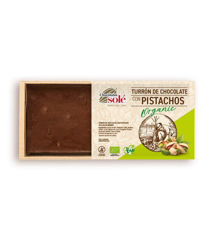 Turrón de Chocolate con Pistachos ECO Sole 200g