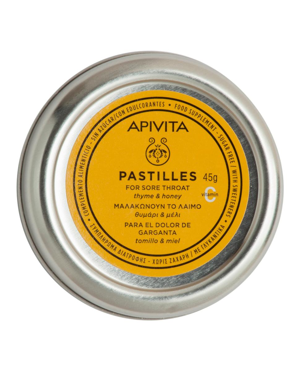 Pastillas Para el Dolor de Garganta Miel y Tomillo Apivita 45 g