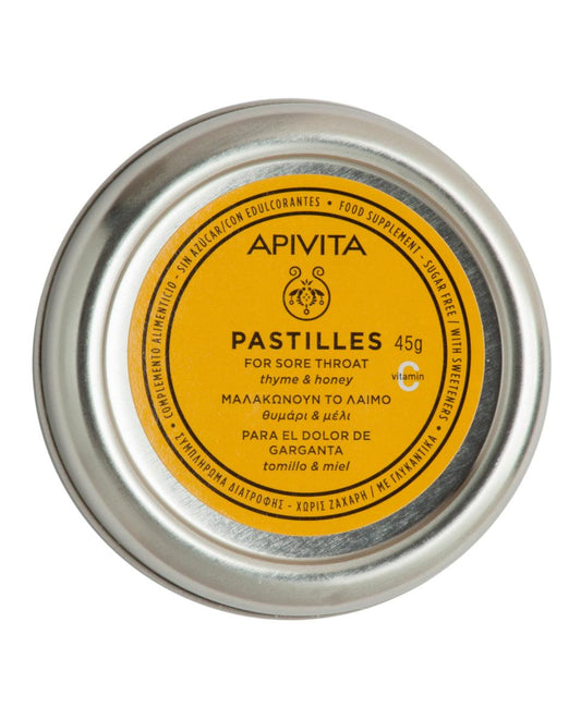 Pastillas Para el Dolor de Garganta Miel y Tomillo Apivita 45 g