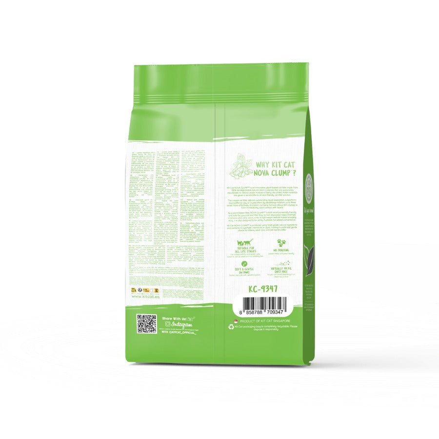 Pack 6 Kit Cat Arena Eco Nova Clump - Green Tea 7 L Arena para gatos - Fresco y Herbal